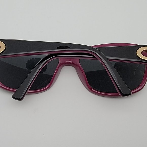 *SOLD* Christian Dior Diorissimo2N EWKYI Shiny Black Fuchsia Sunglasses FRAME - Picture 11 of 14
